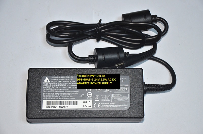 *Brand NEW* DELTA DPS-60AB-6 24V 2.5A AC DC ADAPTER POWER SUPPLY